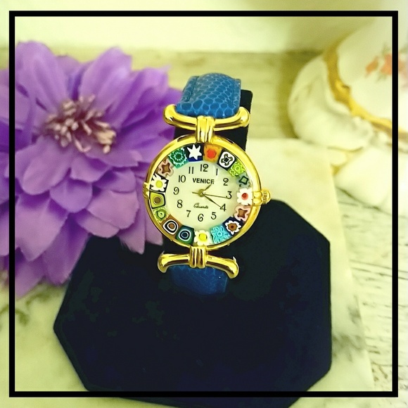 Rare Vera Pella Venice Italy Handmade Glass Watch - Picture 5 of 8